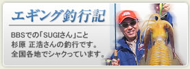 エギング釣行記BBSでの「SUGIさん」こと杉原正浩さんの釣行です。全国各地でシャクっています。