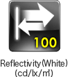 Reflectivity(White)100cd/lx/m²