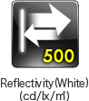Reflectivity(White)500cd/lx/m²