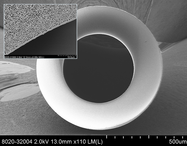 耐溶剤性中空糸膜WINSEP®のイメージ写真