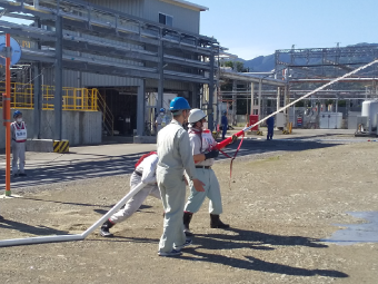 Integrated fire prevention and disaster prevention drills (Okazaki Plant)