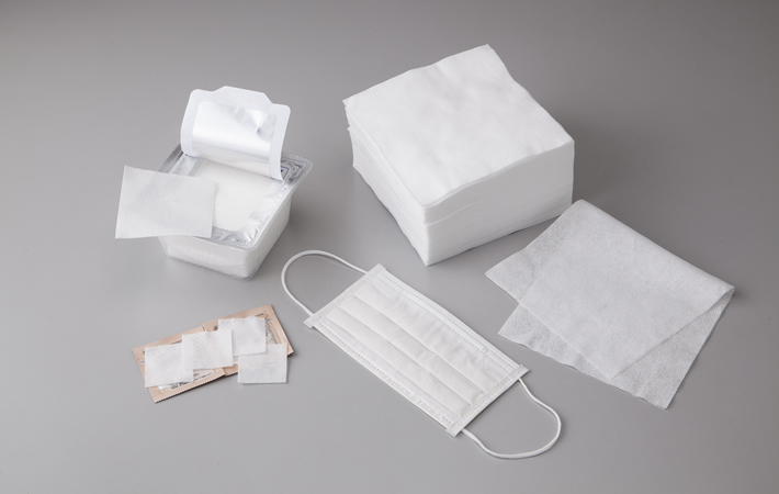 Gauze and , antiseptic cotton