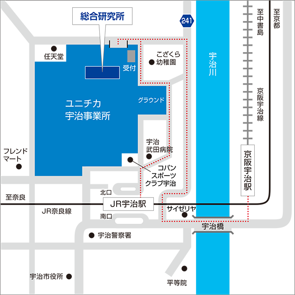 ユニチカ株式会社　総合研究所の地図